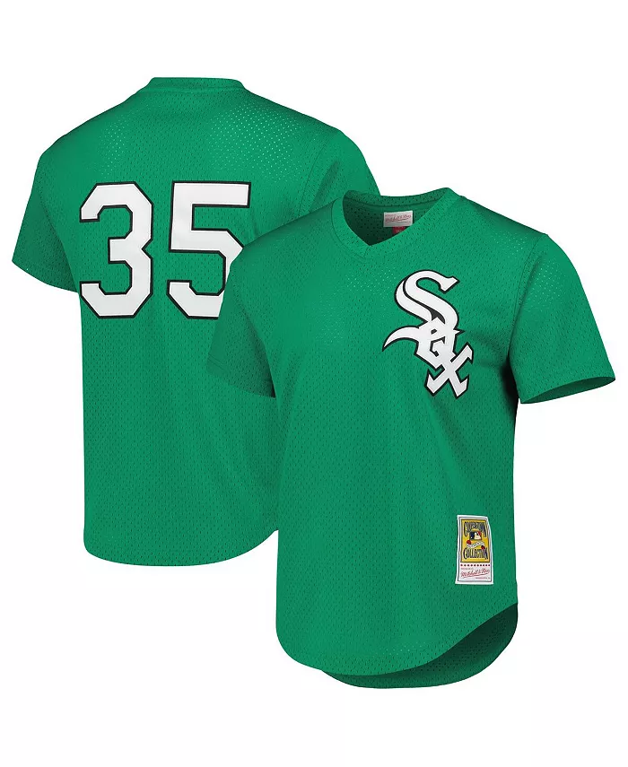 

Мужская бейсбольная майка Frank Thomas Green Chicago White Sox Cooperstown Collection Authentic St. Patrick's Day 1996 Batting Practice Jersey Mitchell & Ness