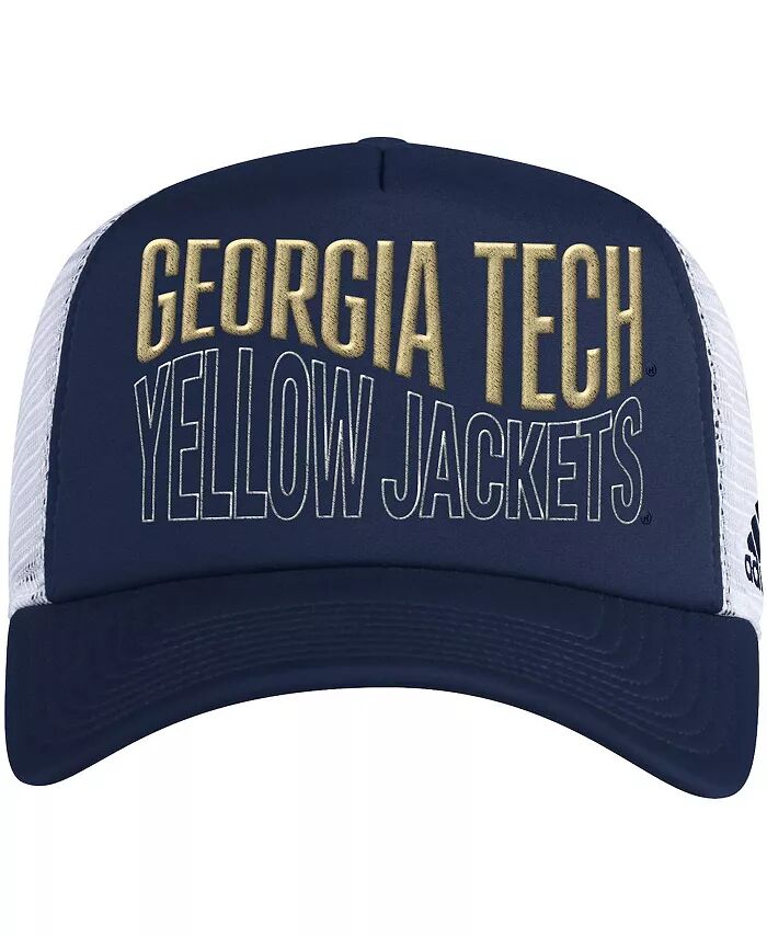 

Мужские темно-синие и белые желтые бейсболки Georgia Tech Wave Foam Trucker Snapback Hat Adidas, синий