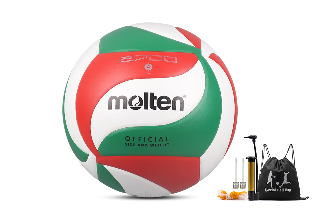 

Мяч волейбольный PVC размер 4 унисекс белый Molten
