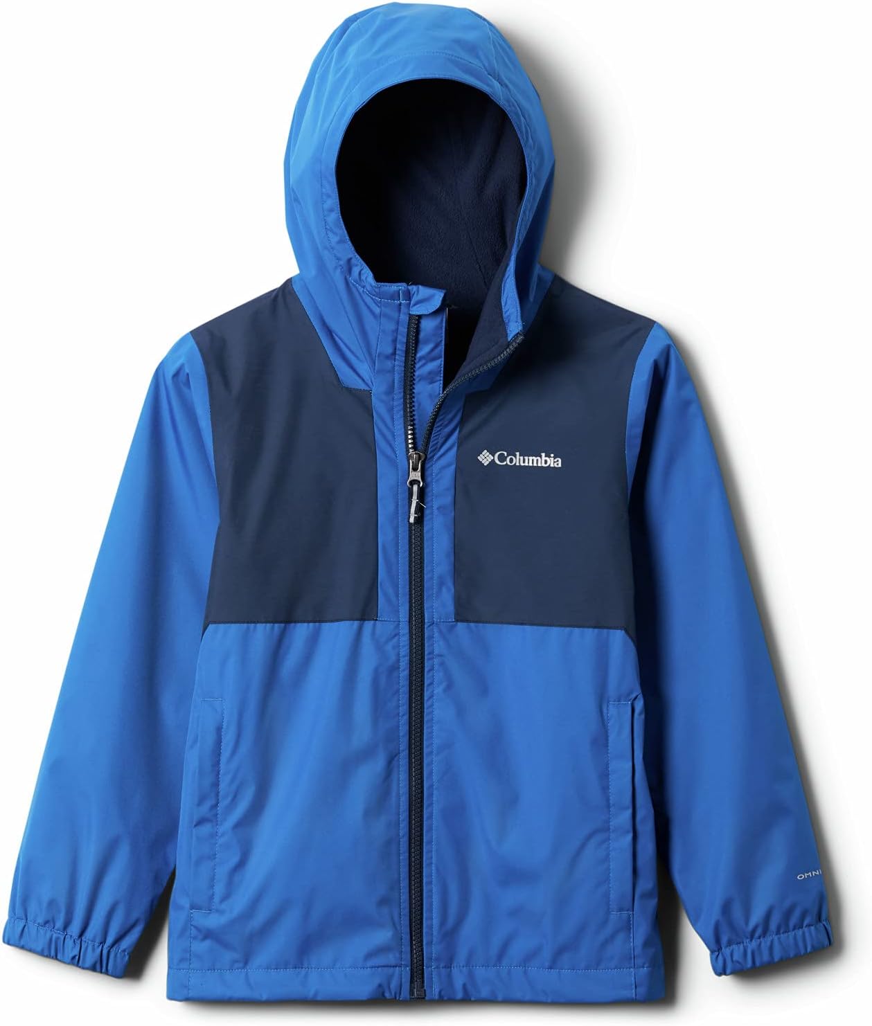 

Куртка Columbia boys Rainy Trails с флисовой подкладкой, Bright Indigo/Coll Navy Slub