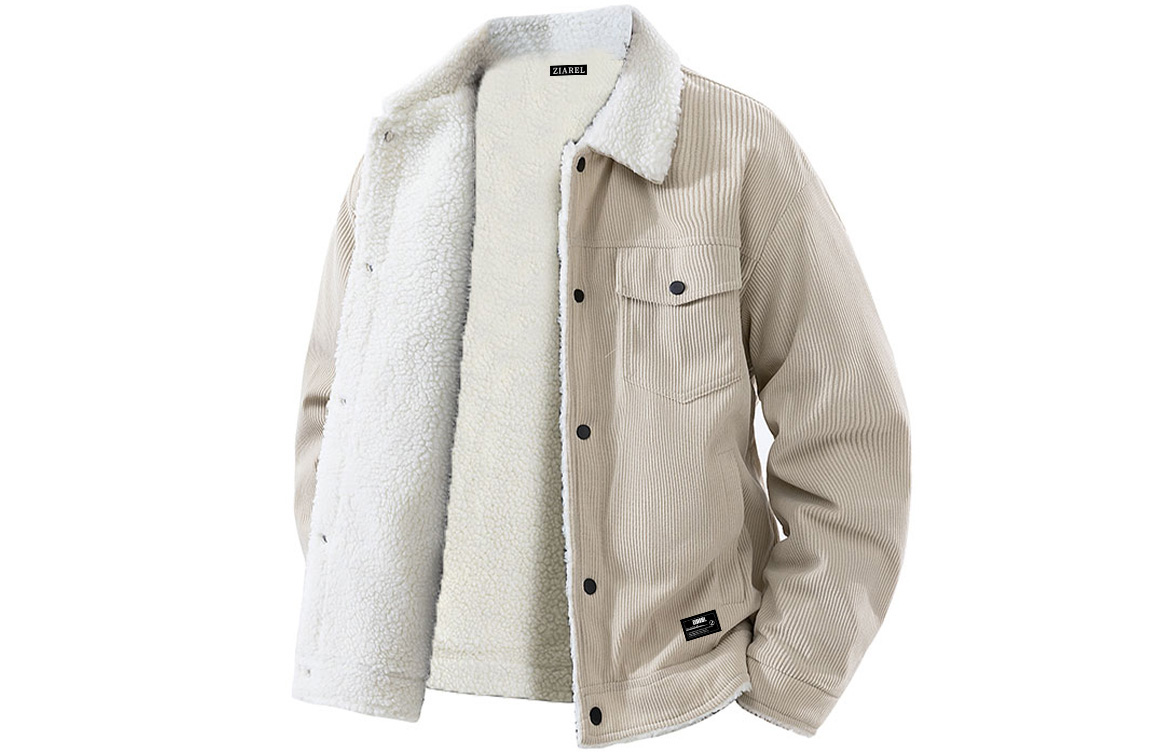 

Куртка Unisex Lapel Thickened ZIAREL, бежевый[removable logo]