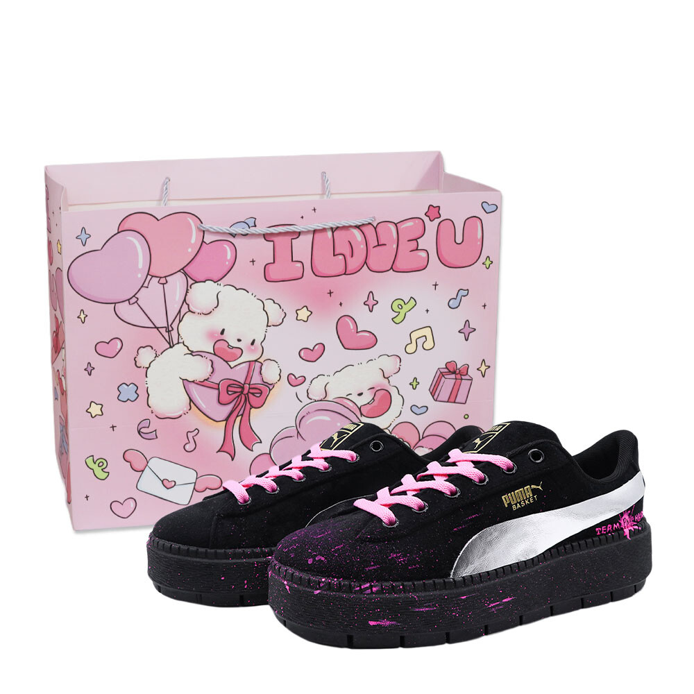 

Кроссовки для скейтбординга на платформе Trace Unisex Low-Top Black/Pink Puma