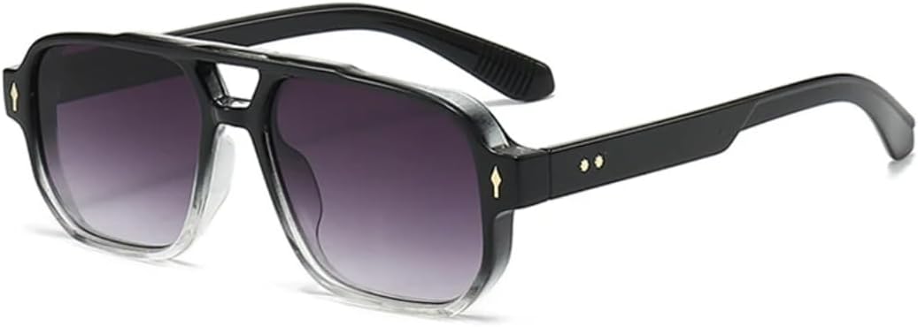 

Ретро женские солнцезащитные очки, модные, с прозрачными линзами с градиентом «океан», защита от УФ-излучения UV400. Мужские солнцезащитные очки HHZZYVY, Black Gray Gradient