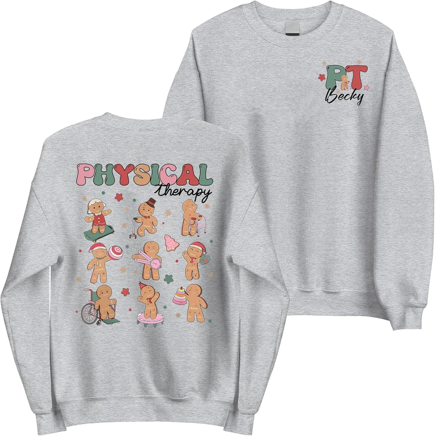 

Персонализированный свитер для физиотерапевта на Рождество с именем MadalenStore