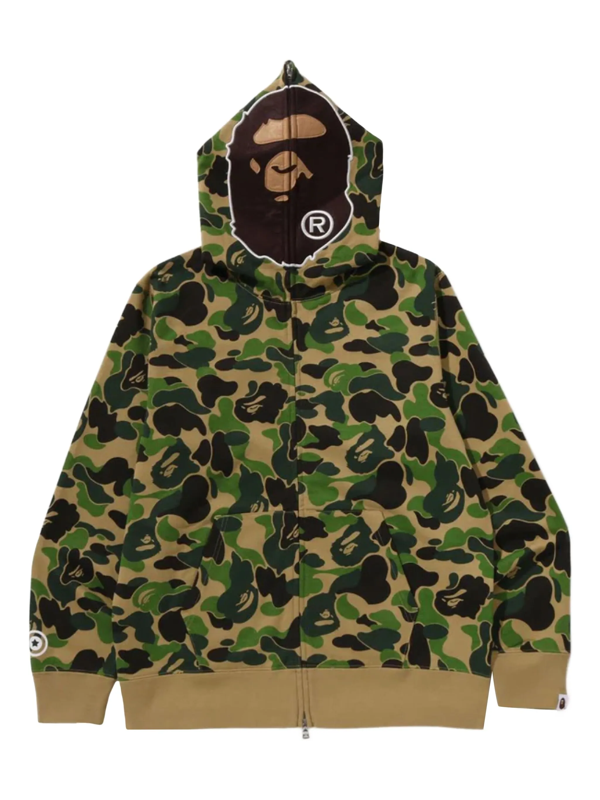 

Худи на молнии A Bathing Ape, зеленый