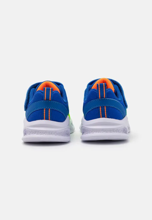 Кроссовки с подсветкой в виде метеоритных огней Skechers, Blue/Lime Textile/Orange — фото 3