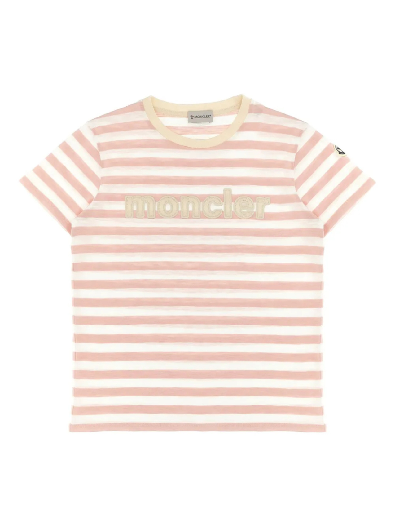 

Футболка в полоску Moncler Enfant, розовый