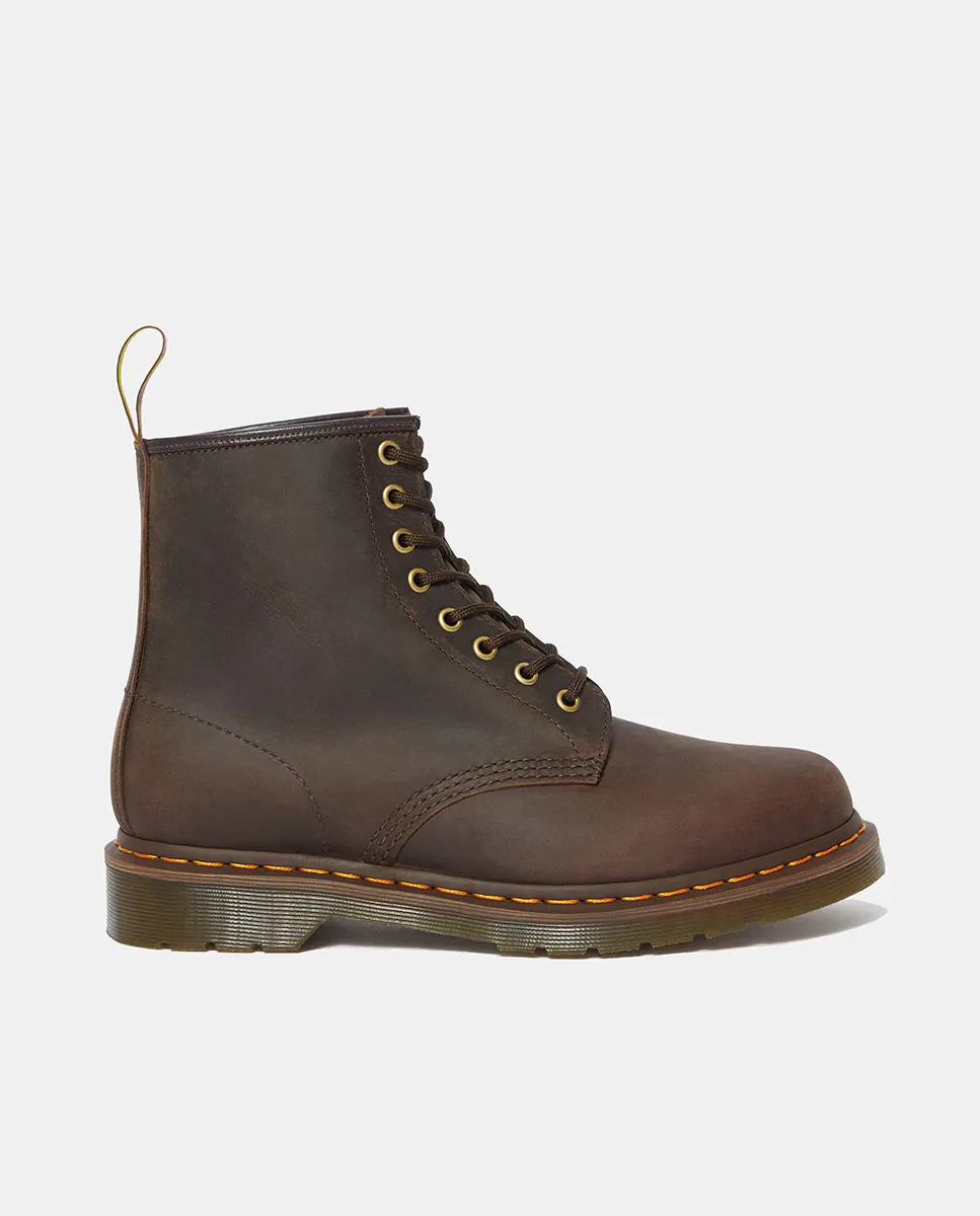 

Женские кожаные ботильоны 1460 Crazy Horse со шнуровкой Dr. Martens, темно-коричневый
