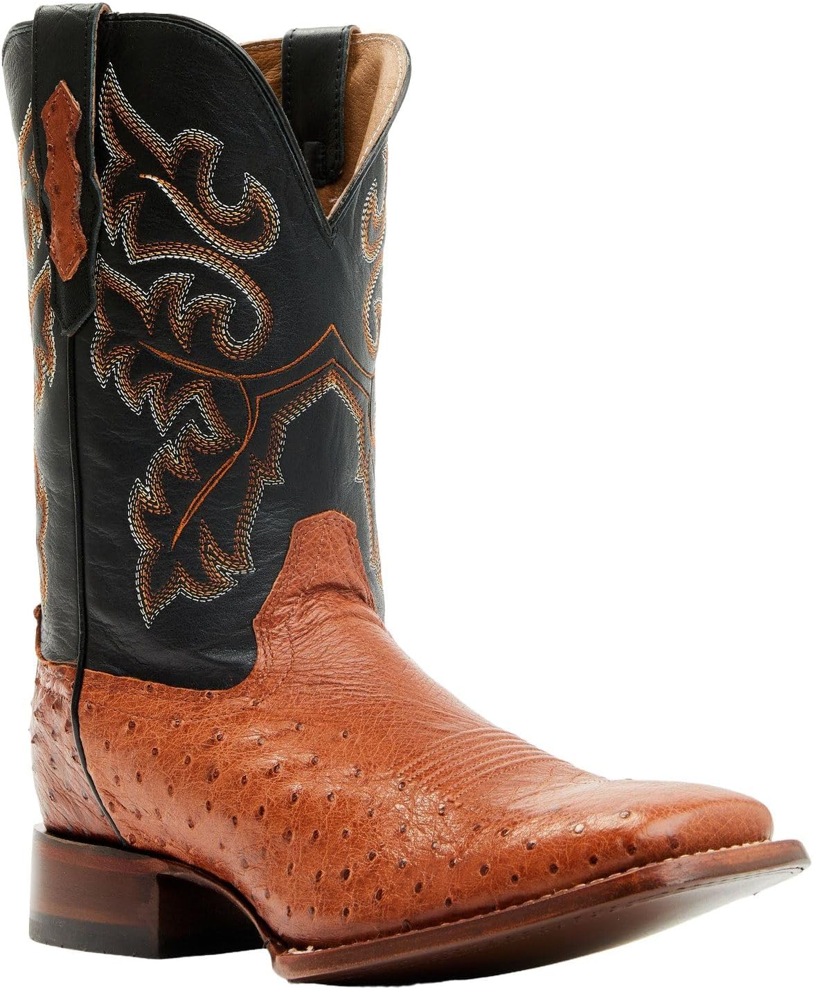 

Мужские экзотические вестерн-бутсы Cody James из страуса с широкой квадратной ноской - Becjsp24l99, Cognac