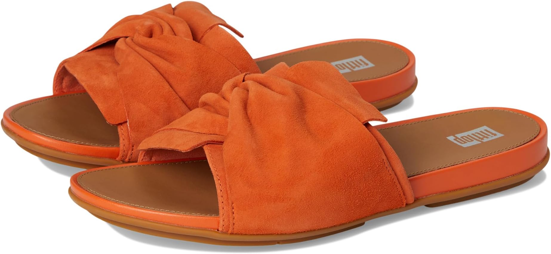 Сандалии FitFlop Gracie Soft-Twist Suede Slides, Satsuma