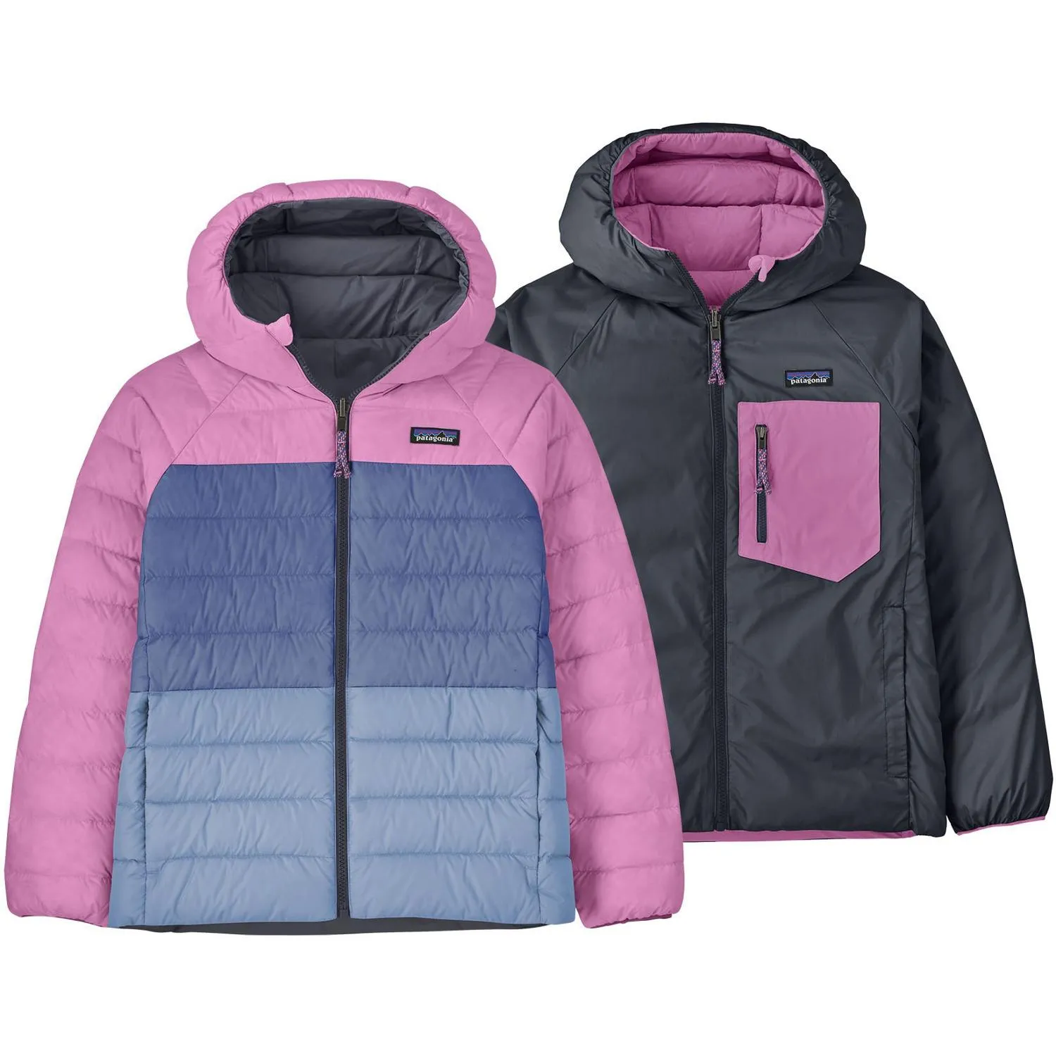 

Толстовка reversible утепленная с капюшоном, для детей Patagonia, Smolder Blue