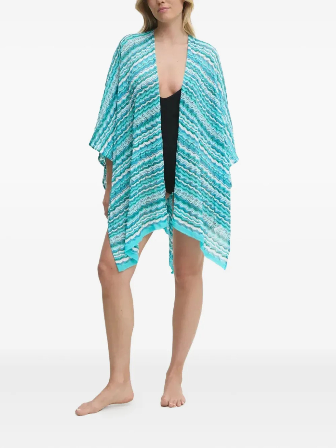 

Пончо Missoni с волнистым узором, синий