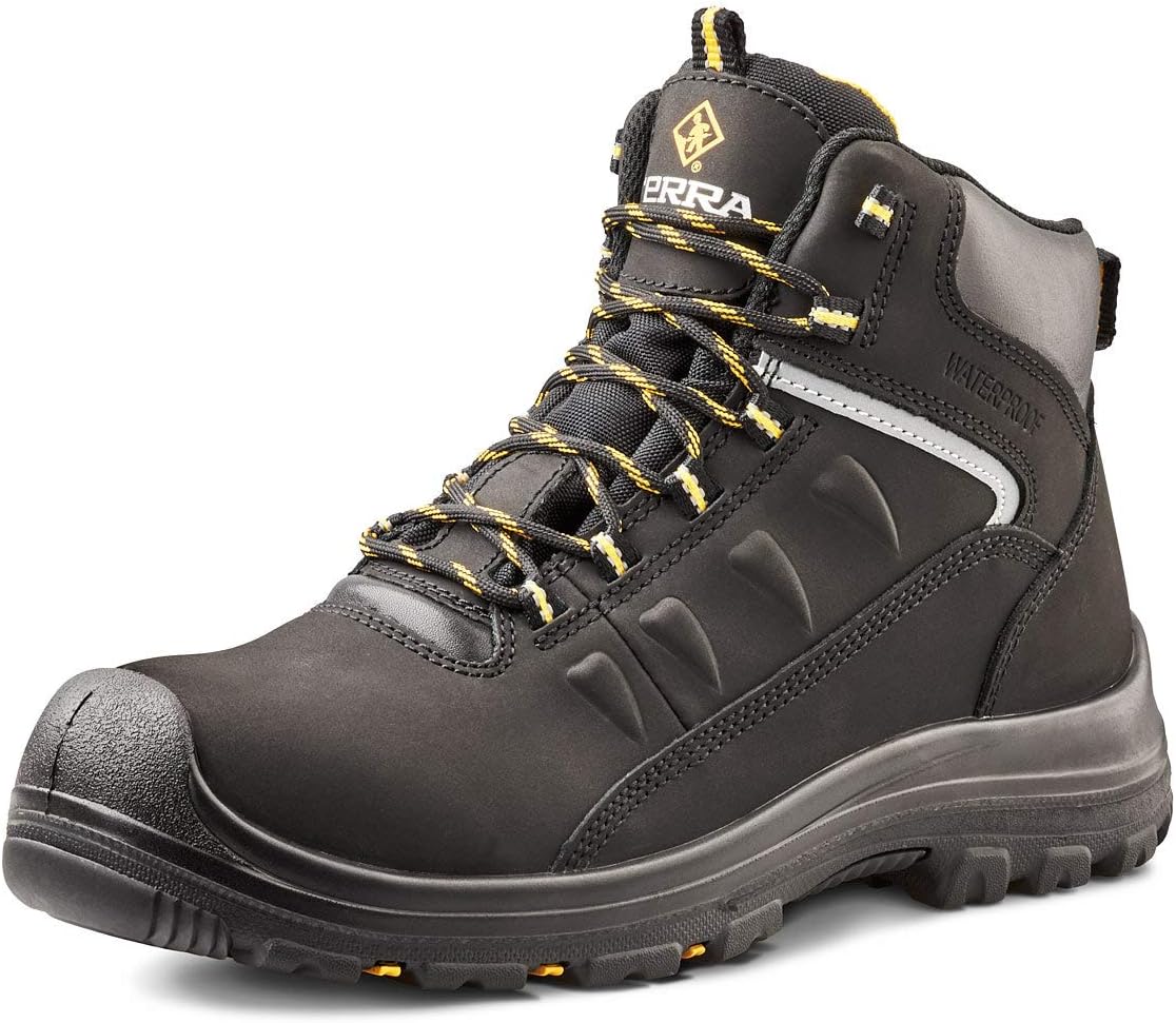 

Мужские ботинки Terra Findlay с водонепроницаемым верхом и композитным носком, 6, для промышленности и строительства, черный