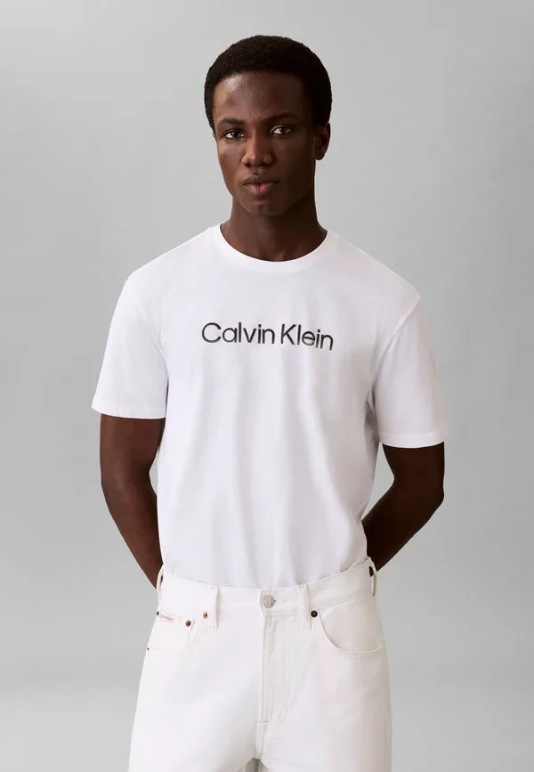 Футболка с графическим принтом в спортивном стиле Calvin Klein, Bright White