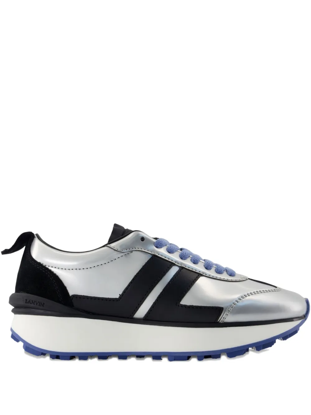 Кроссовки Bumpr из гладкой кожи Lanvin, серебристый