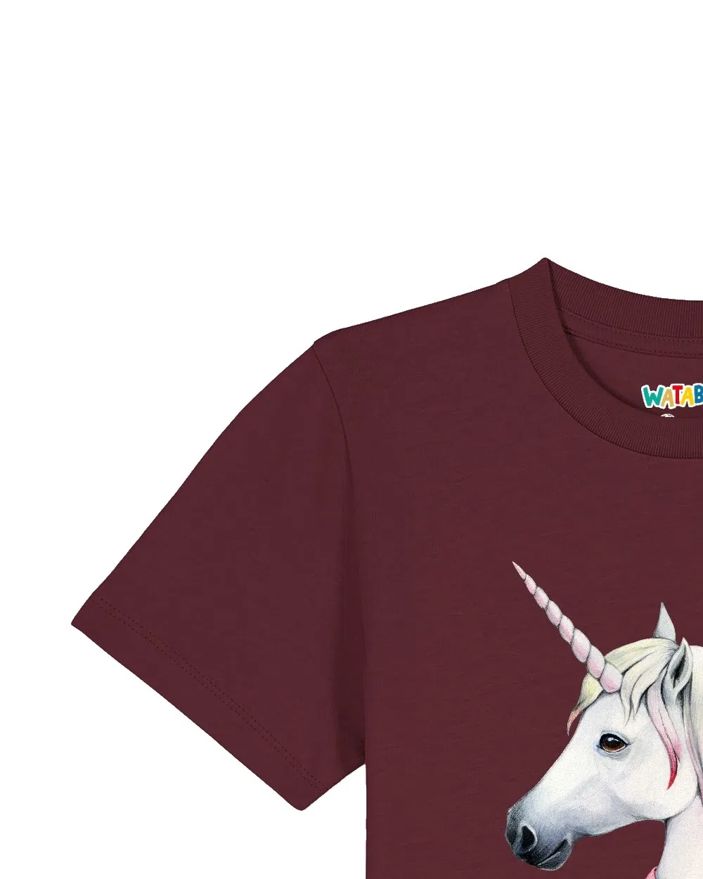 Футболка с единорогом Wat? Apparel, винно-красный — фото 3