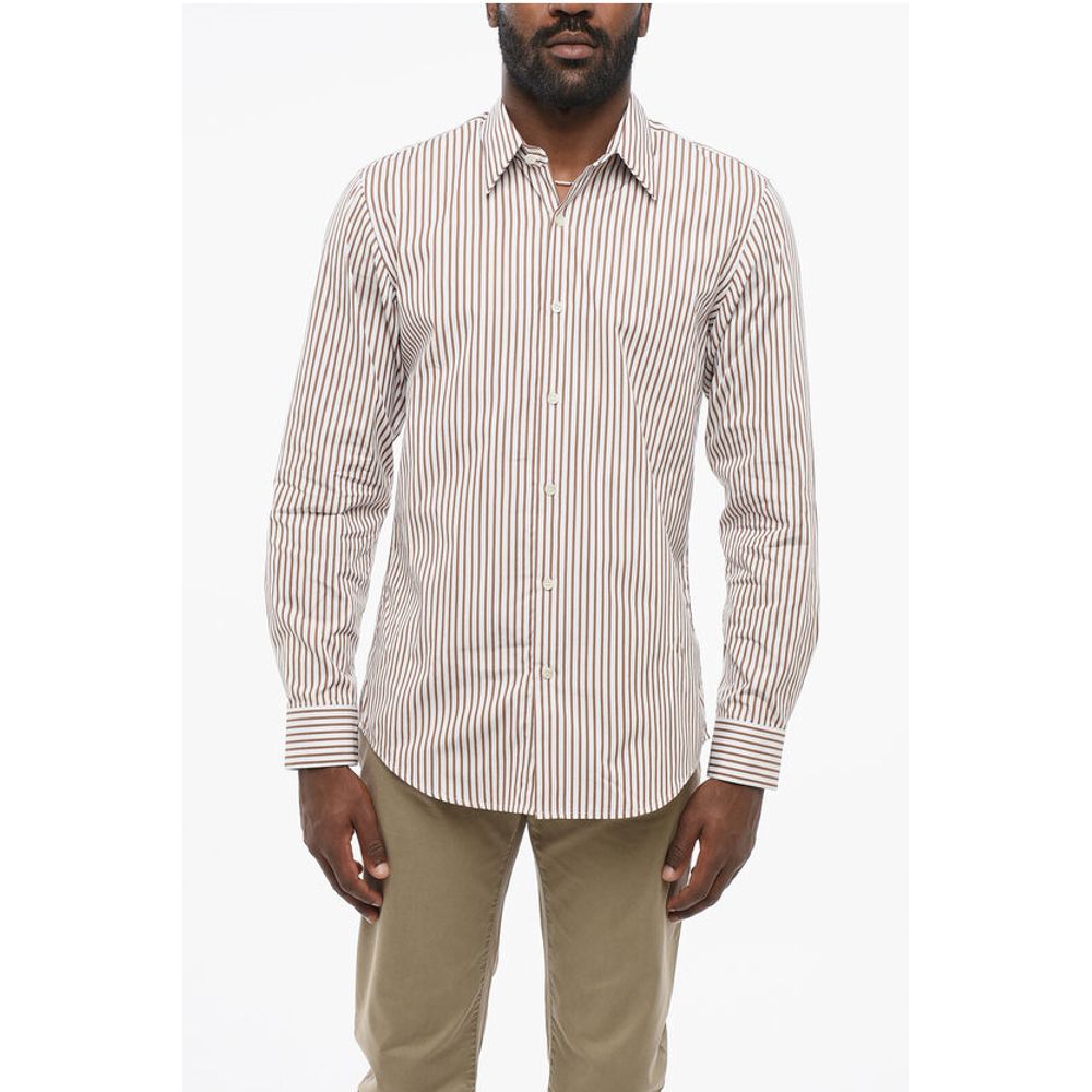 

Рубашка из хлопка Popeline с тентовым узором Dries Van Noten, Brown