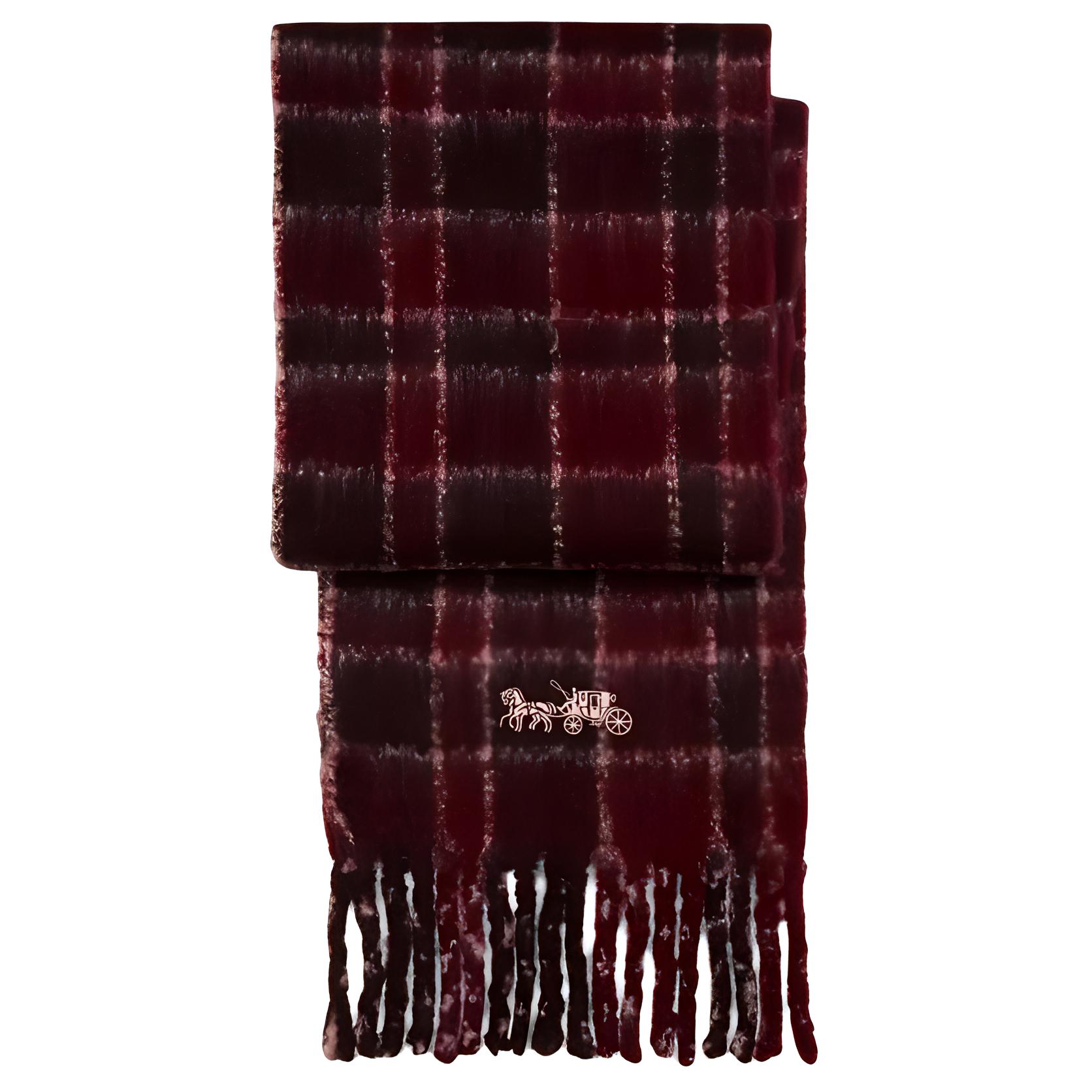 

COACH Шерстяной вязаный шарф унисекс красный