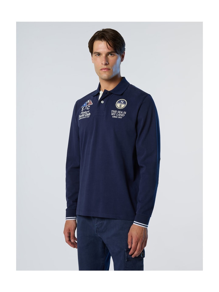 

North Sails Поло синего цвета, Синий, North Sails Поло синего цвета