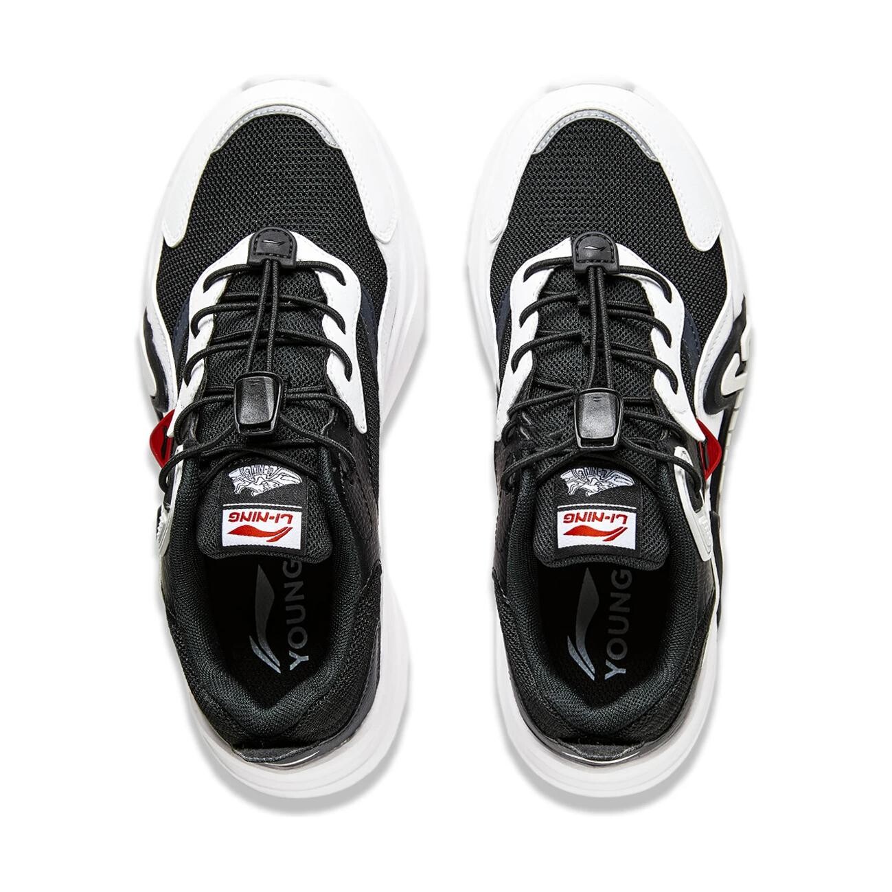 LN 90 FLY V3 Детские кроссовки GS Low-top Черный/Стандартный Белый/Черное дерево Lining Young, черный — фото 3