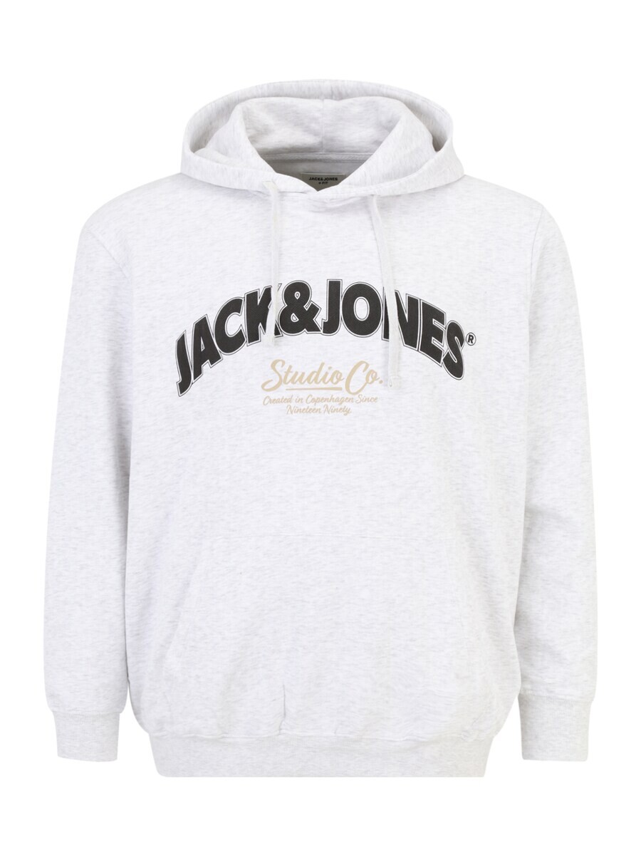 

Толстовка с капюшоном Jack & Jones Plus Sweatshirt JORBRONX, цвет mottled white