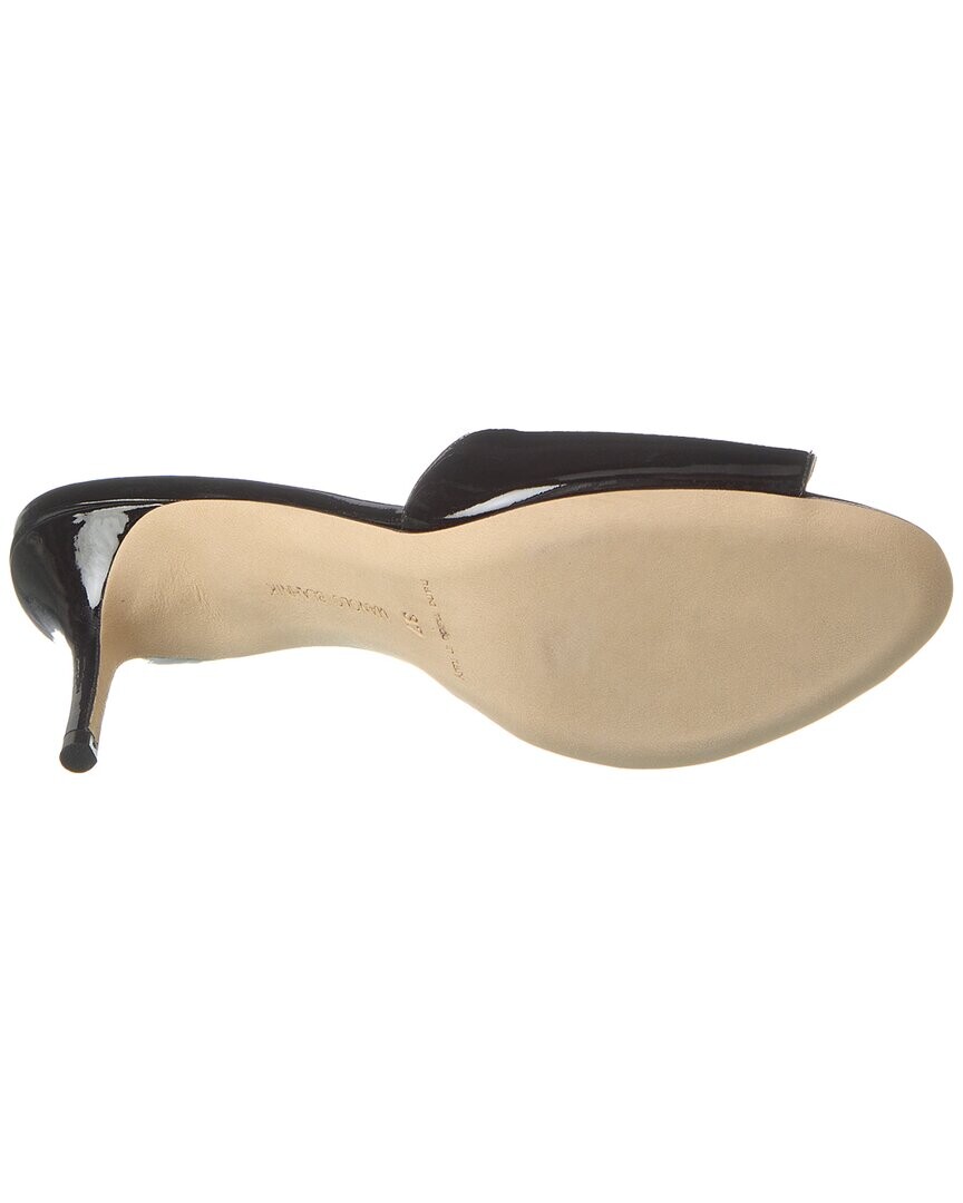 Лакированные мюли Manolo Blahnik Houramu 70, черный