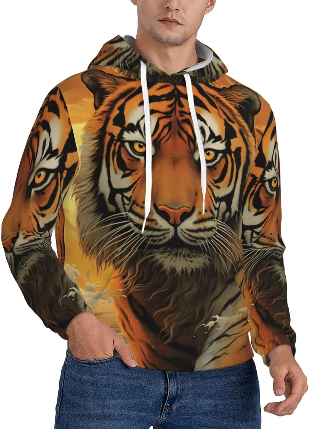 

Мужская флисовая толстовка с капюшоном Rising Sun Tiger KKLWEGU