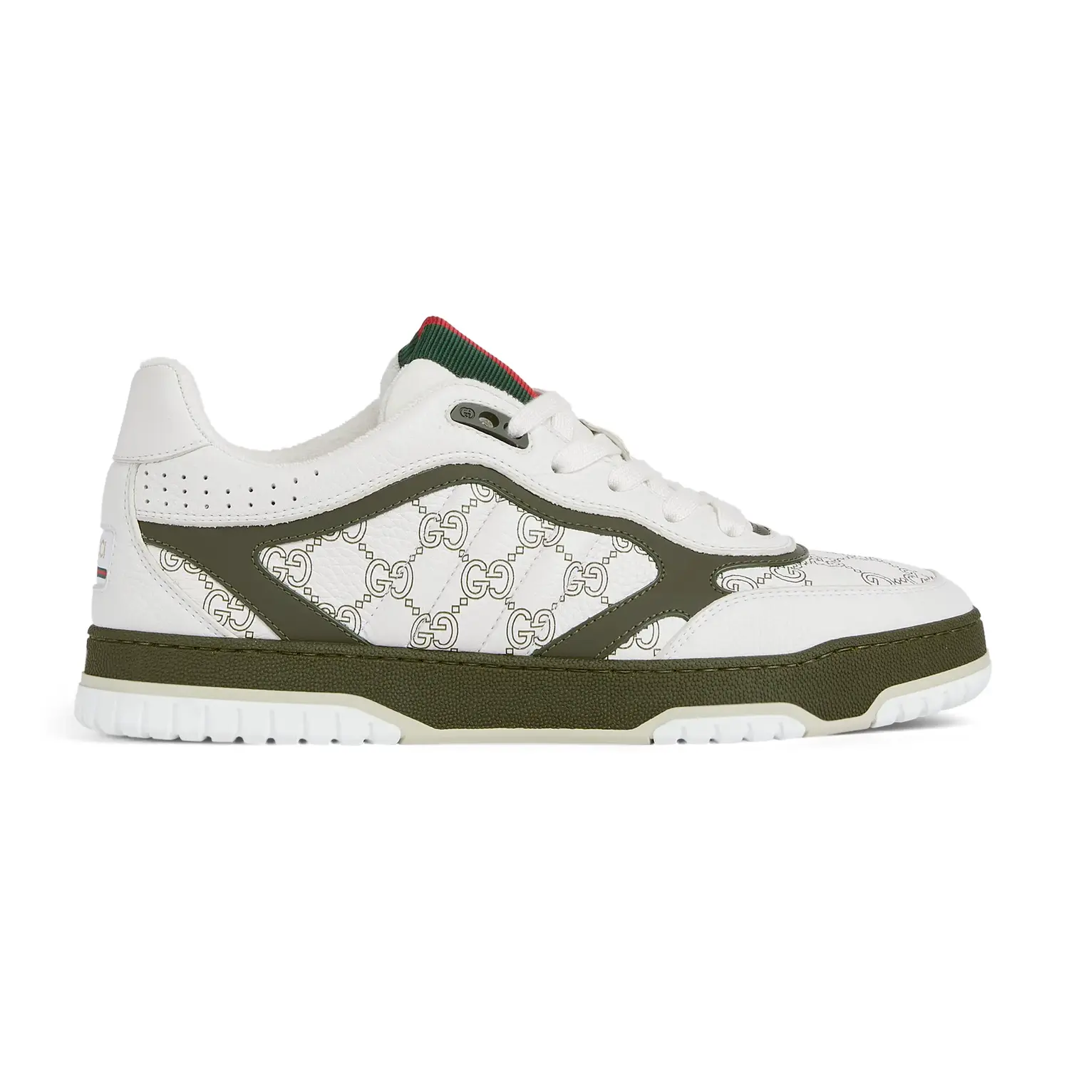GUCCI Re Web низкие скейтборд кроссовки мужские white green — фото 3