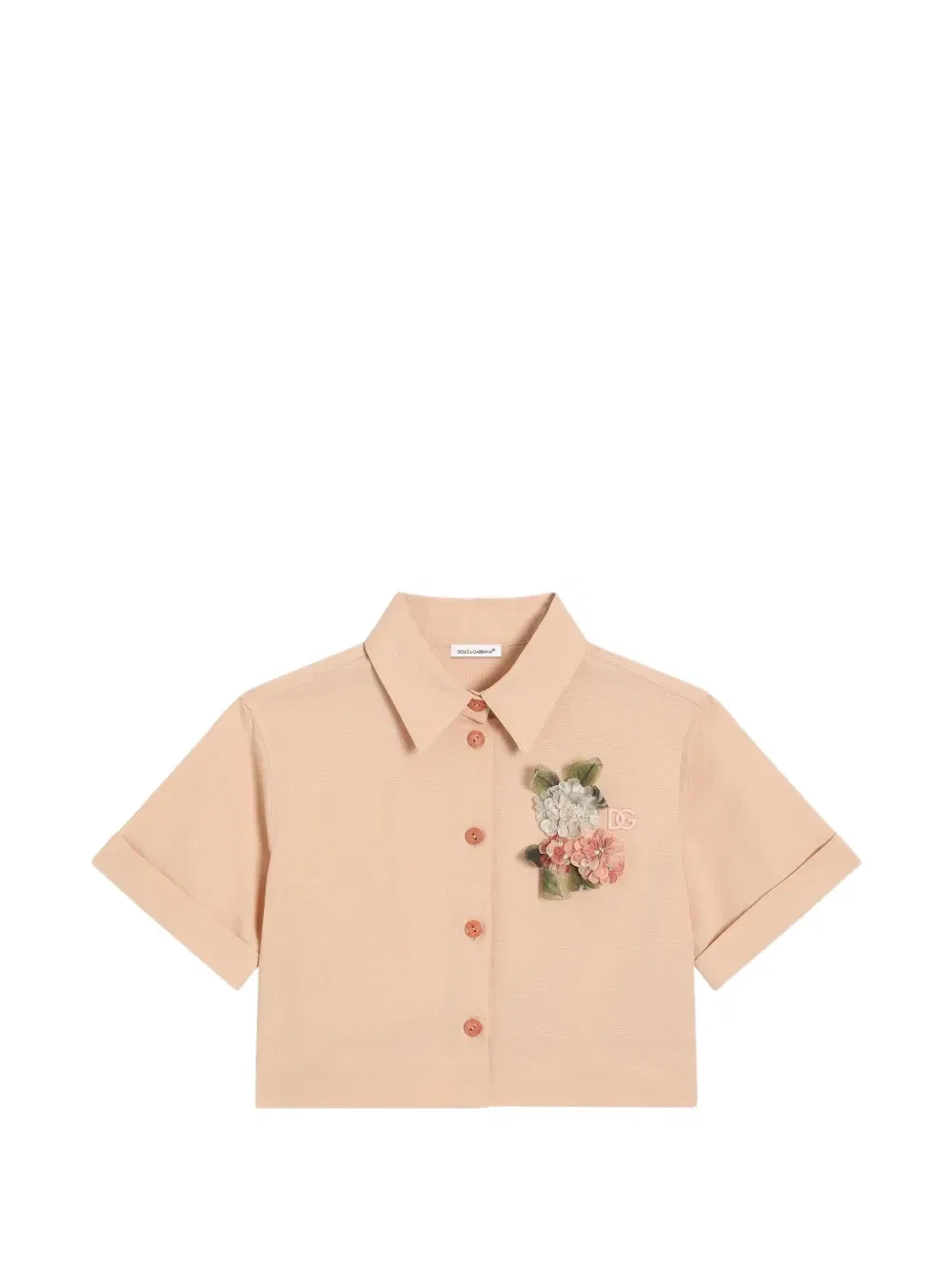 Рубашка из хлопкового микса Dolce & Gabbana Kids, розовый