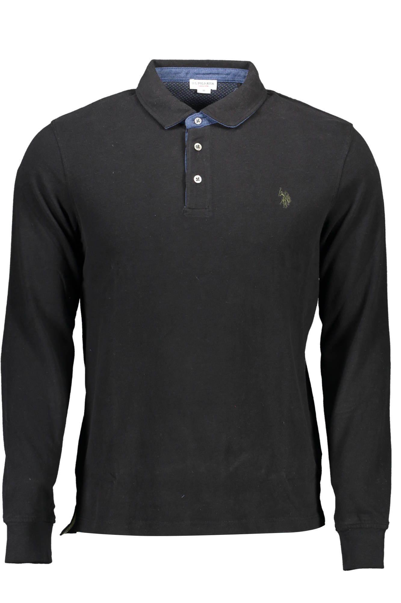 

Черная хлопковая мужская рубашка поло U.S. Polo Assn.