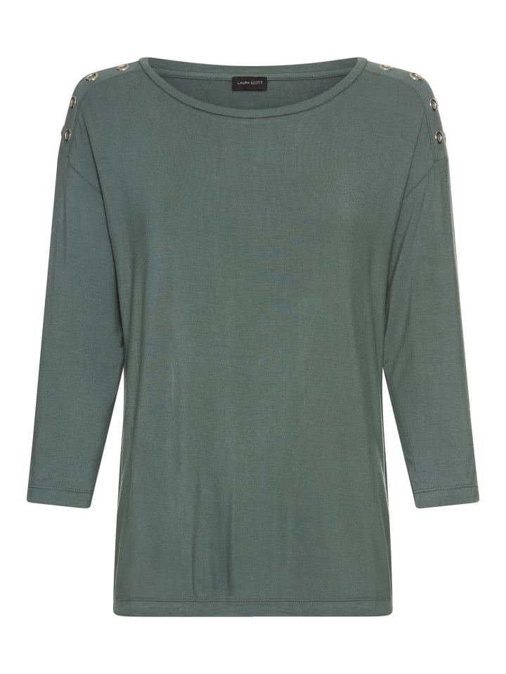 

Рубашка с рукавами 3/4 в бальзамово-зеленом цвете Laura Scott