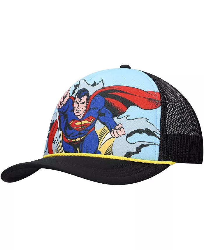 

Мужская и женская регулируемая кепка дальнобойщика с принтом Супермена, сине-черного цвета Lids
