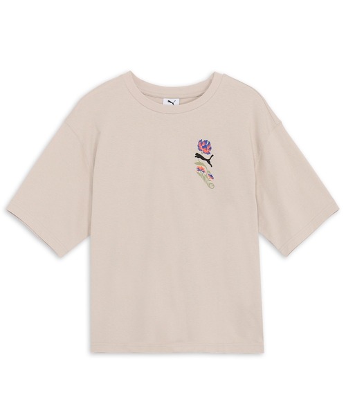 

Мужская футболка с коротким рукавом, свободного кроя, с цветочным и графическим принтом PUMA, коричневый