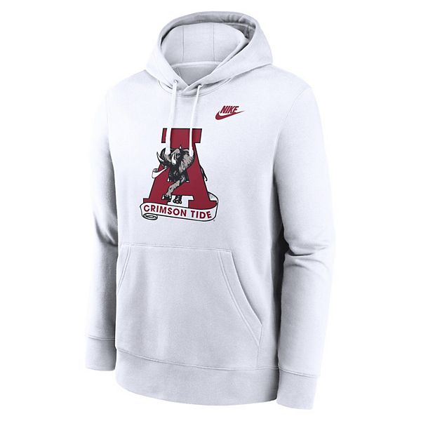 Мужской белый худи с логотипом Alabama Crimson Tide Legacy Club Nike — фото 3
