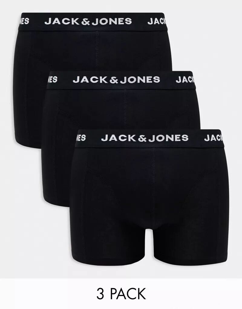 

Набор из 3 черных плавок с поясом и логотипом Jack & Jones