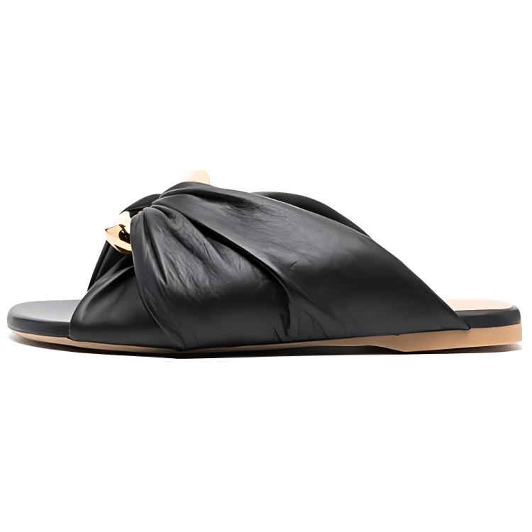 Угловые кожаные балетки JW Anderson, Black