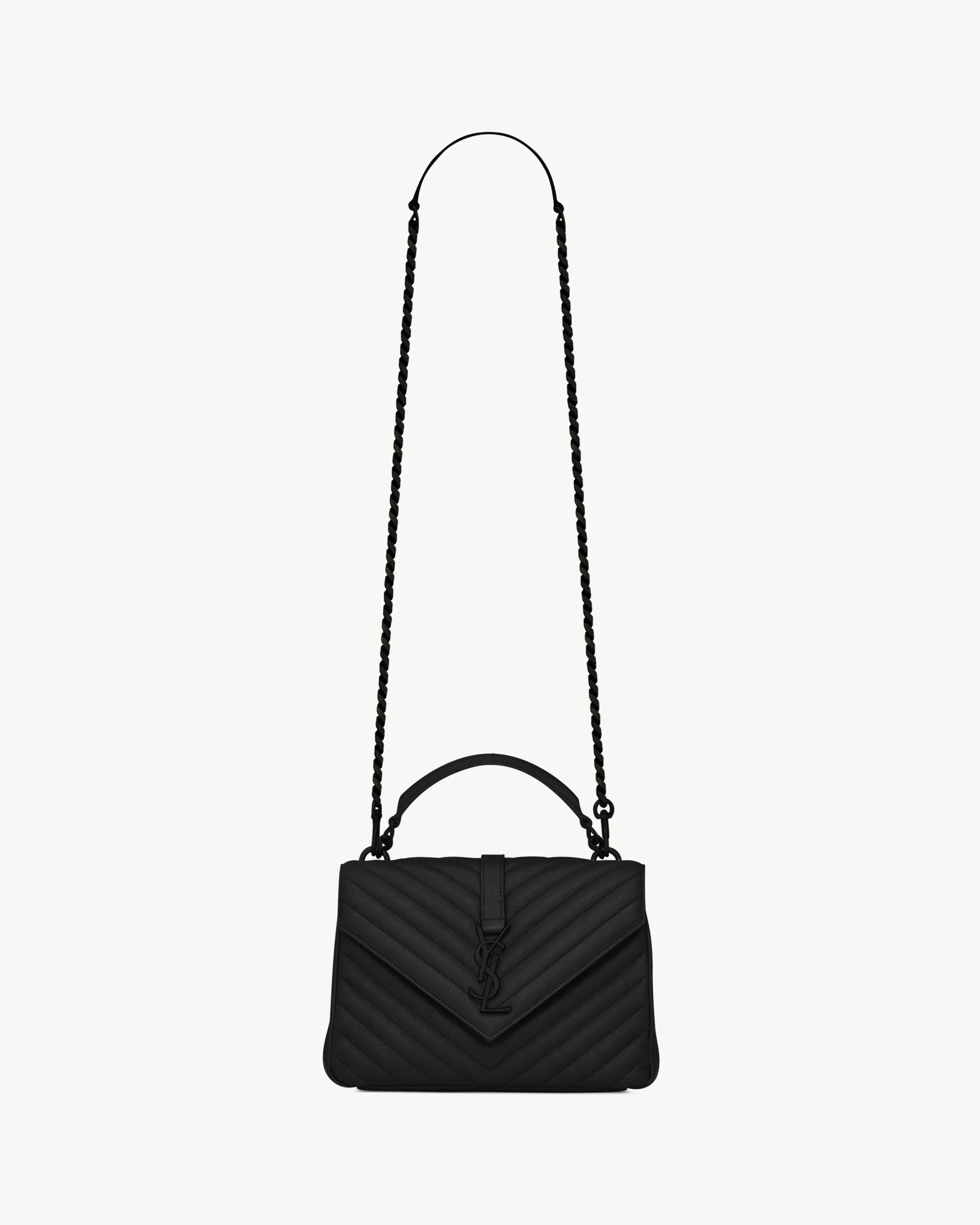 

Сумка College Medium из стеганой кожи Saint Laurent, черный