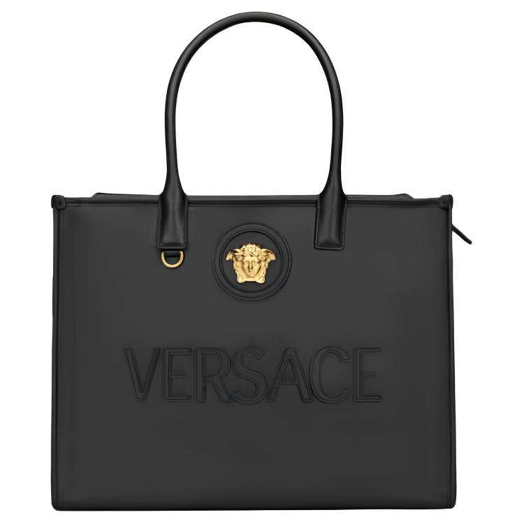 

VERSACE Сумка La Medusa из коровьей кожи большая женская черная