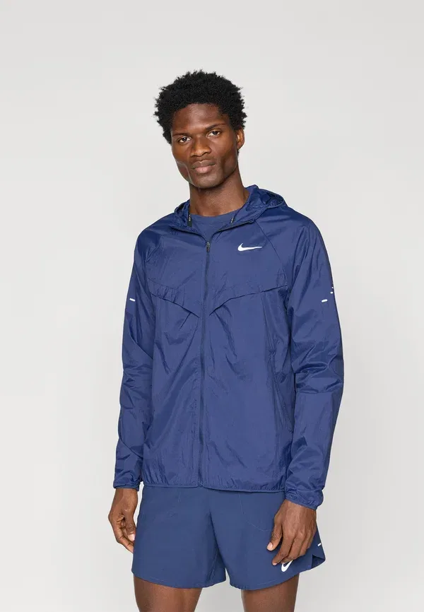 Куртка-ветровка Nike Performance Stride, цвет тёмно-синий/отражающий серебристый
