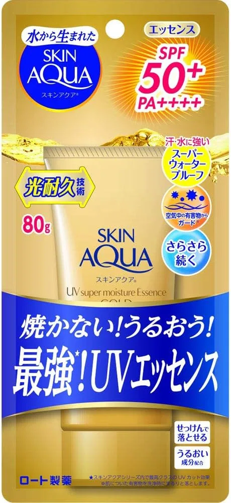 Солнцезащитный крем Skin Aqua Super Moisture Essence Gold Sunscreen White 80 г