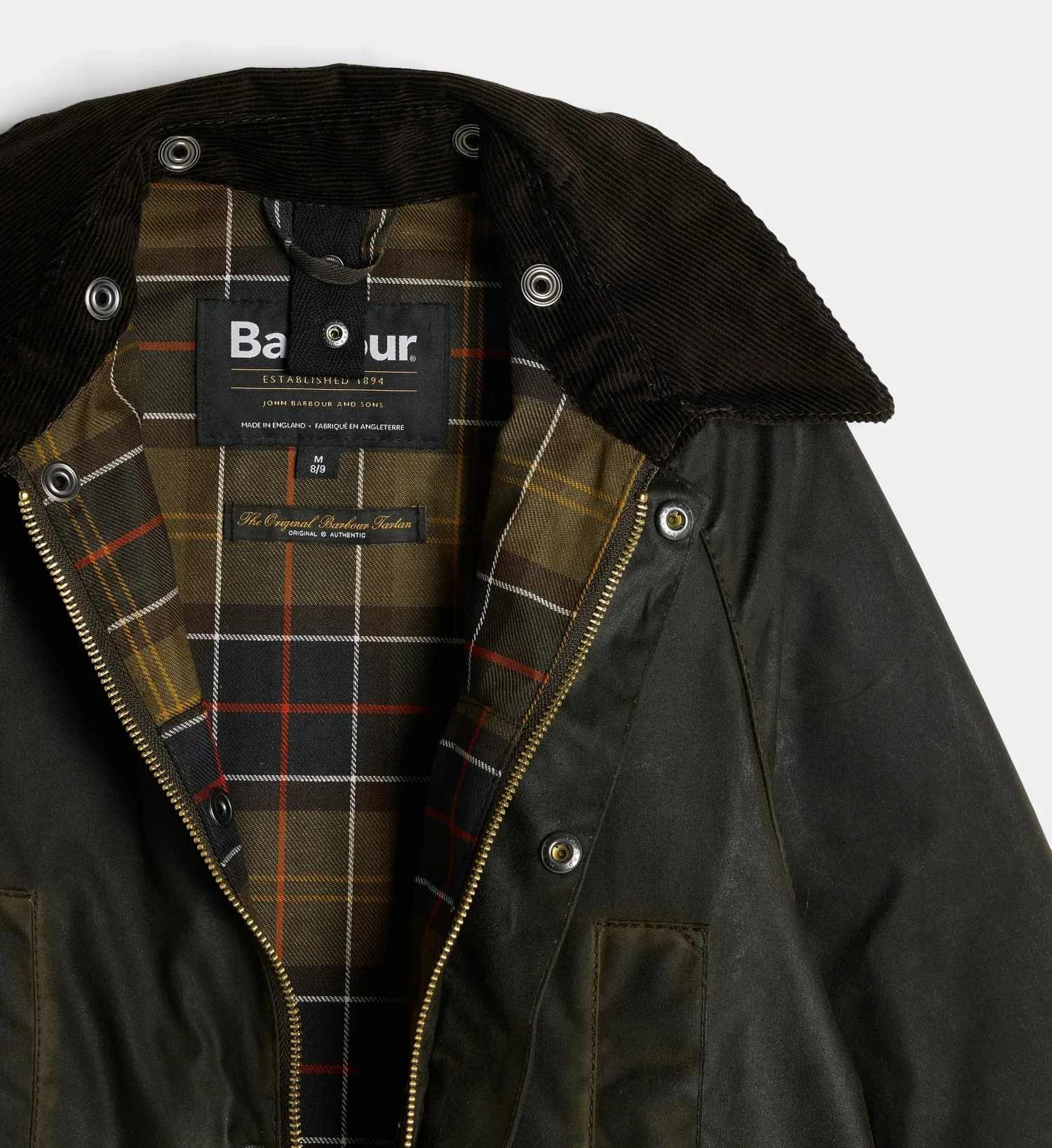 Классическая просторная куртка Beaufort из вощеного хлопка Barbour, хаки — фото 3