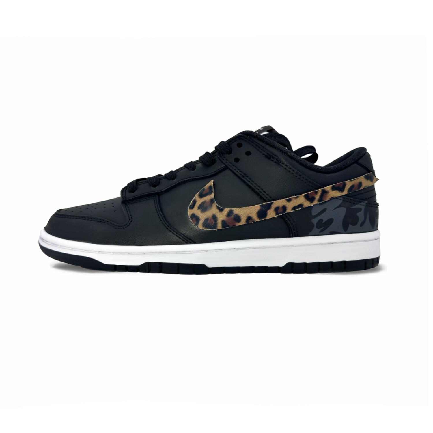 

Кроссовки Nike Dunk Skateboarding Shoes Unisex Low-top Black Panther Print, черный