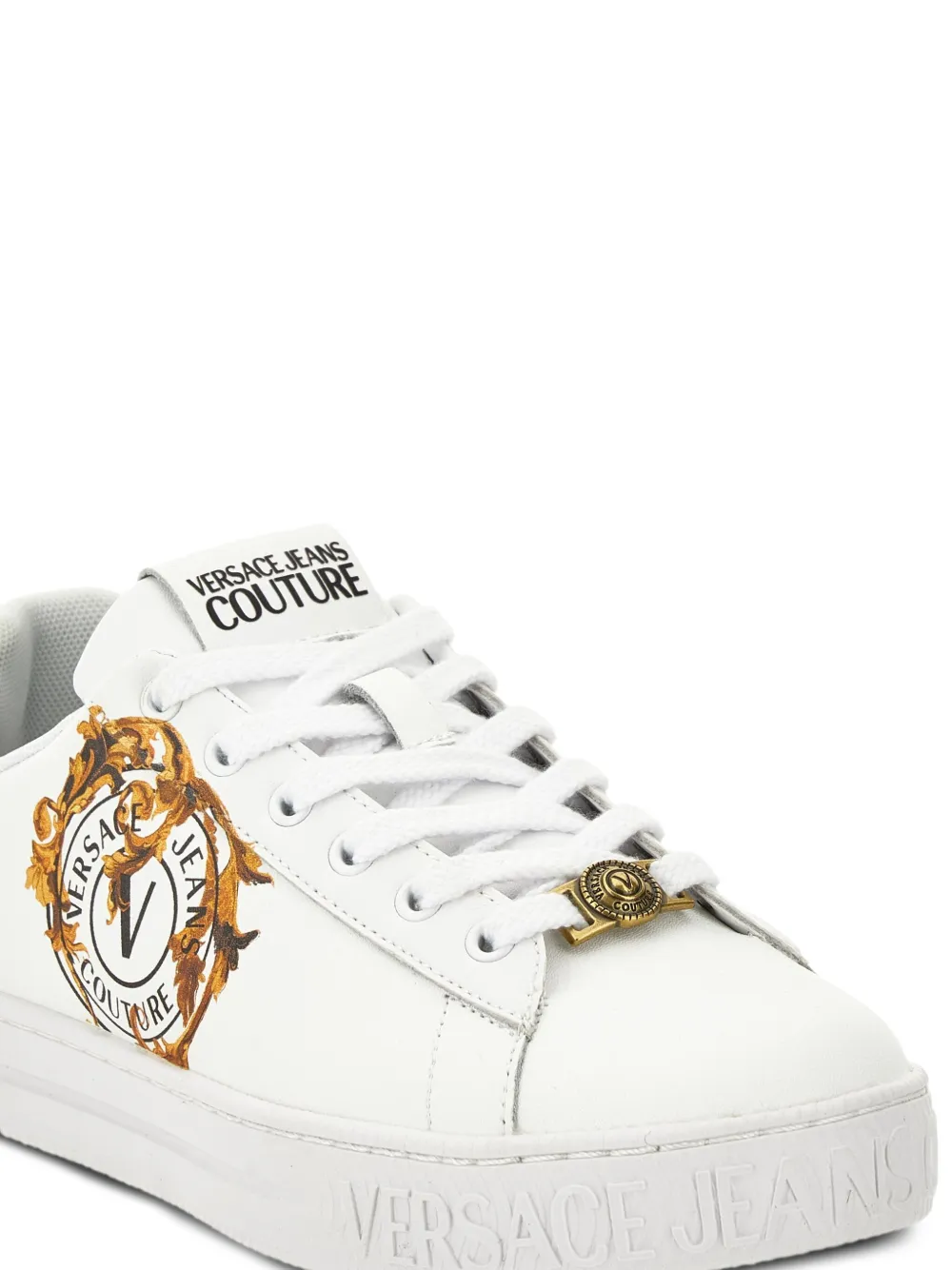 Кроссовки с принтом Barocco Versace Jeans Couture, белый — фото 4