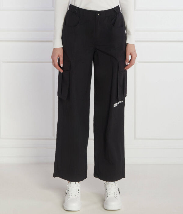 

Брюки-карго женские Karl Lagerfeld Jeans широкие, черный