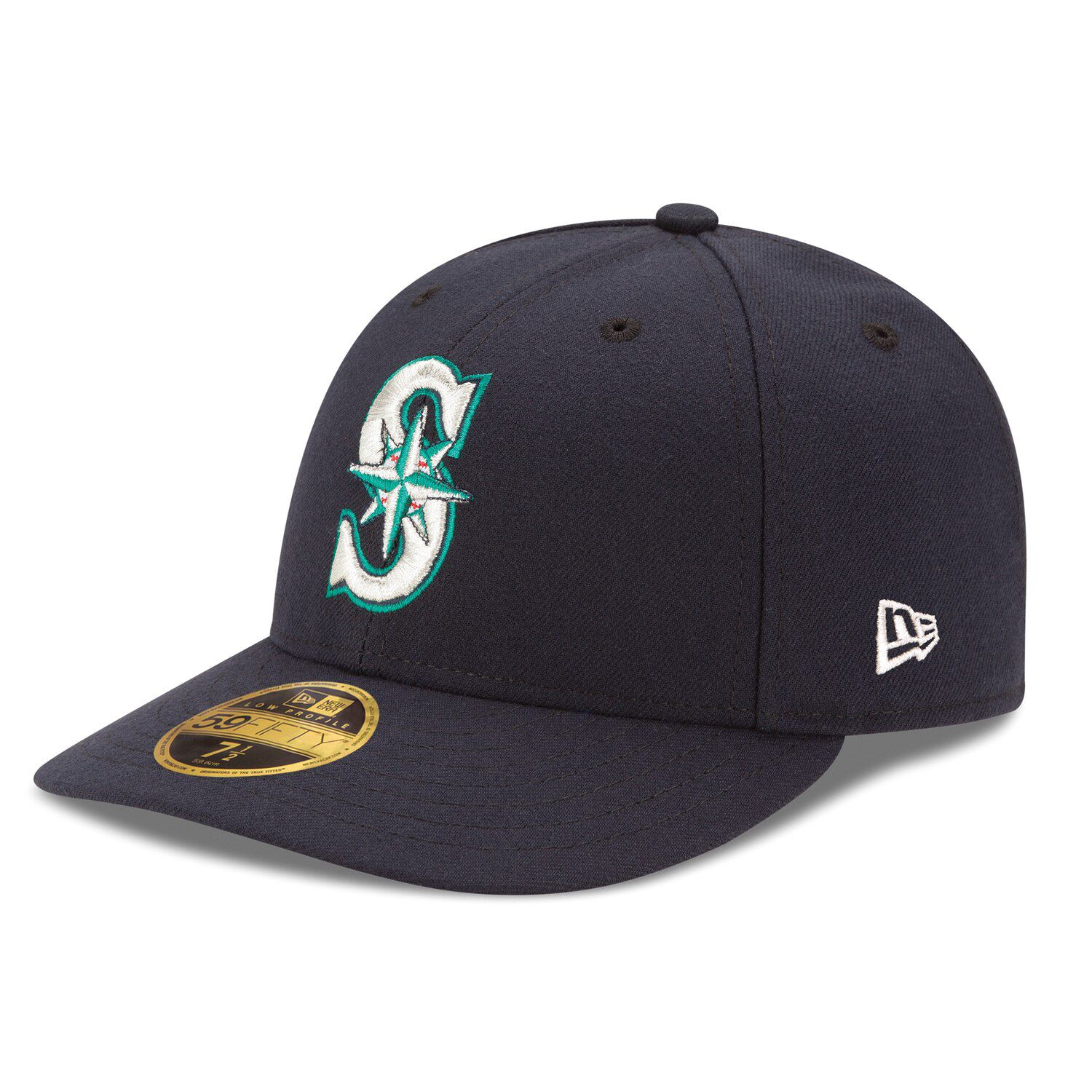 

Мужская шляпа New Era Navy Seattle Mariners Authentic Collection для игры в полевых условиях, низкопрофильная кепка 59FIFTY