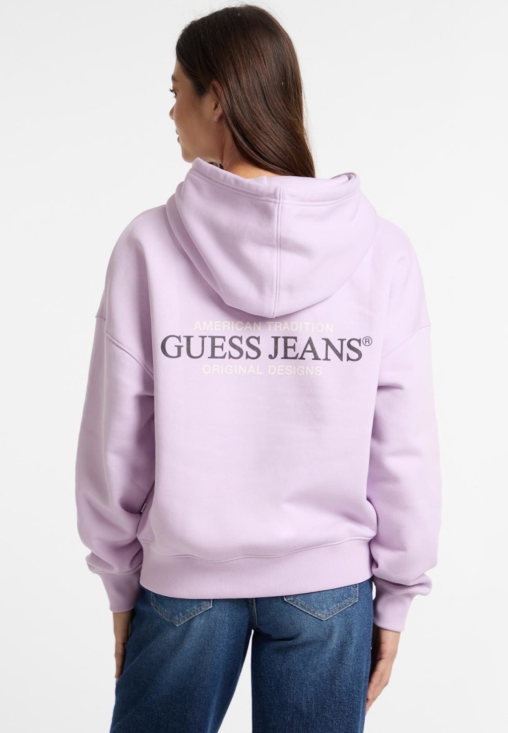 

Толстовка с капюшоном AMERICAN TRAD - Sweatshirt Guess Jeans, фиолетовый