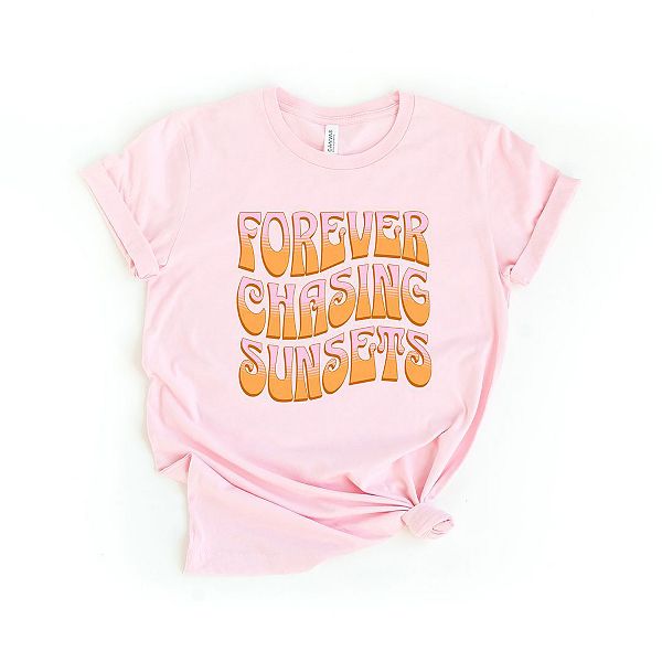 

Футболка с принтом Forever chasing sunsets Simply Sage Market, Pink, Зеленый, Футболка с принтом Forever chasing sunsets Simply Sage Market, Pink