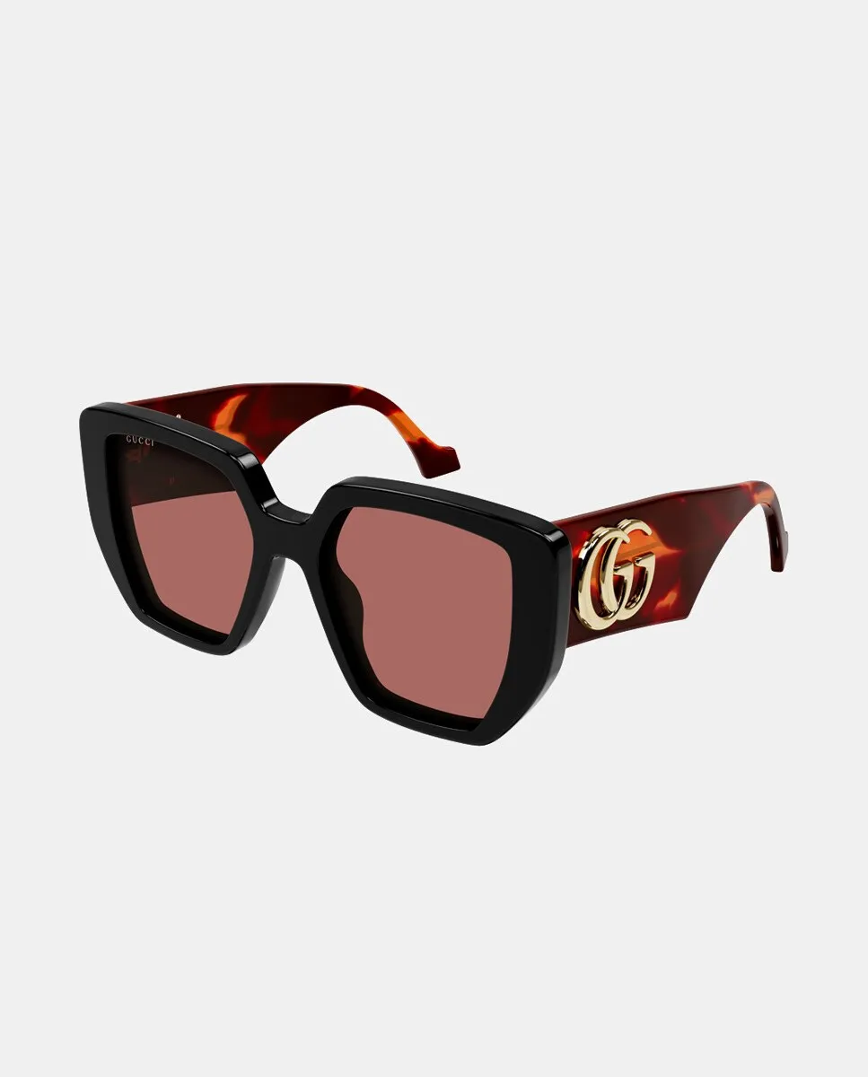 

Черные женские солнцезащитные очки из ацетата в форме бабочки Gucci