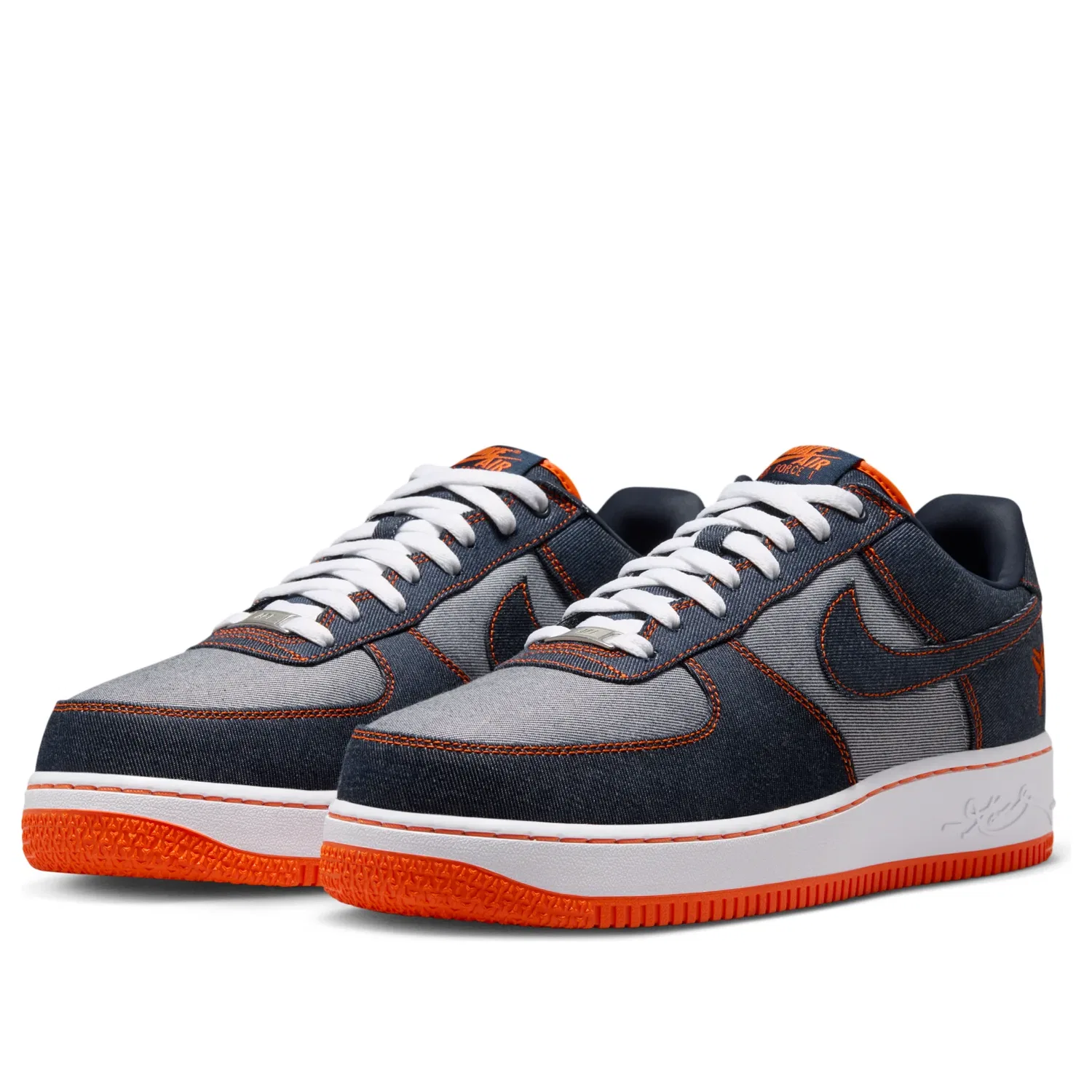 Кроссовки Nike Air Force 1 Low Protro 'Kobe Bryant Denim Obsidian Safety Orange' IM1980-400, черный — фото 4