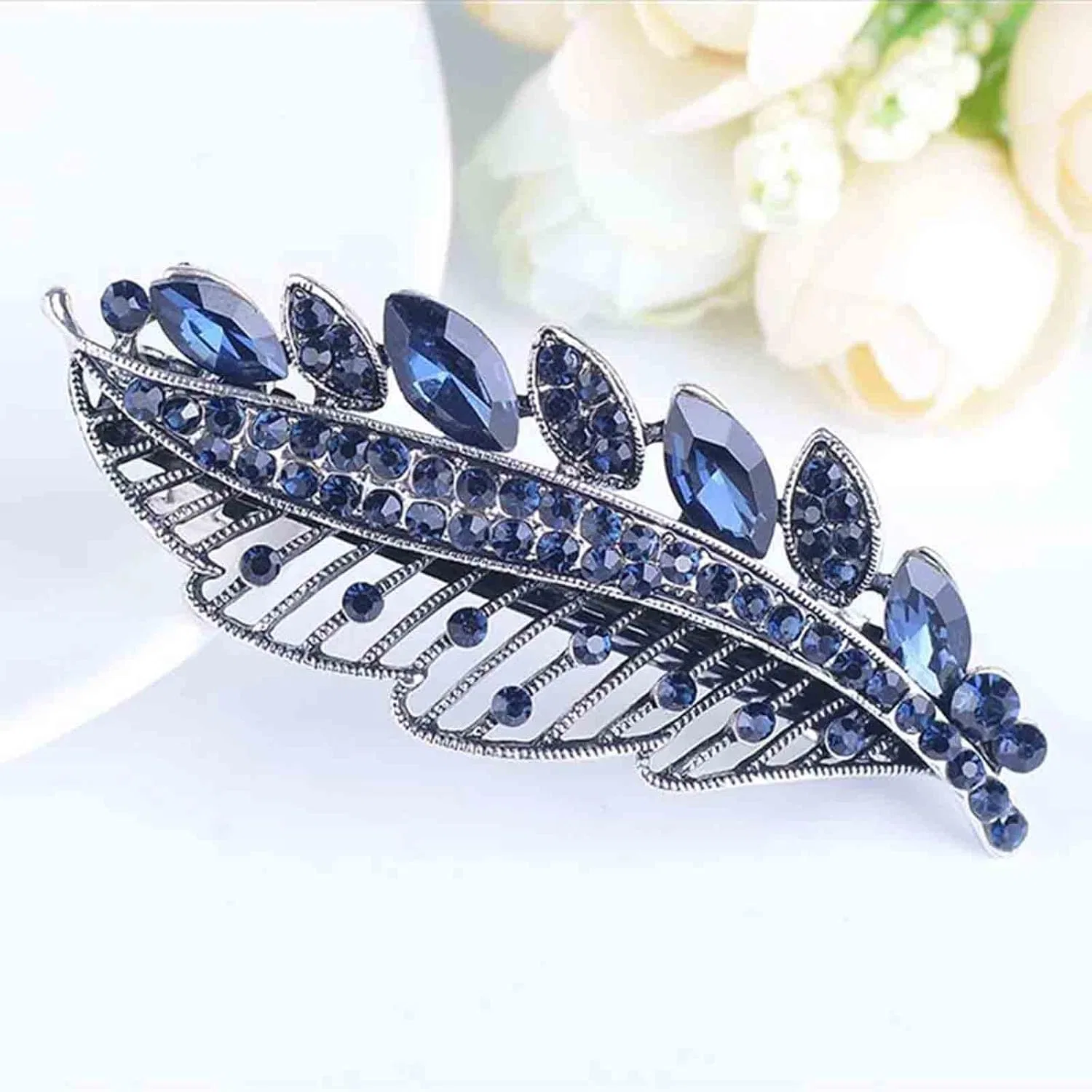 Ободок для волос Rhinestone Wedding Hair Clip Yheakne кристалл синий — фото 3